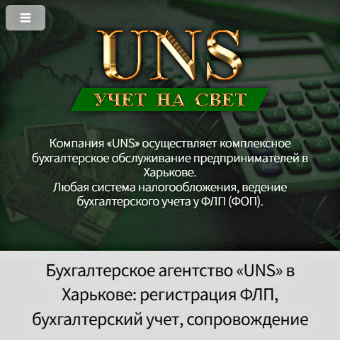 «UNS Бухгалтерия» — бухгалтерские услуги, бухучет для ФЛП в Харькове